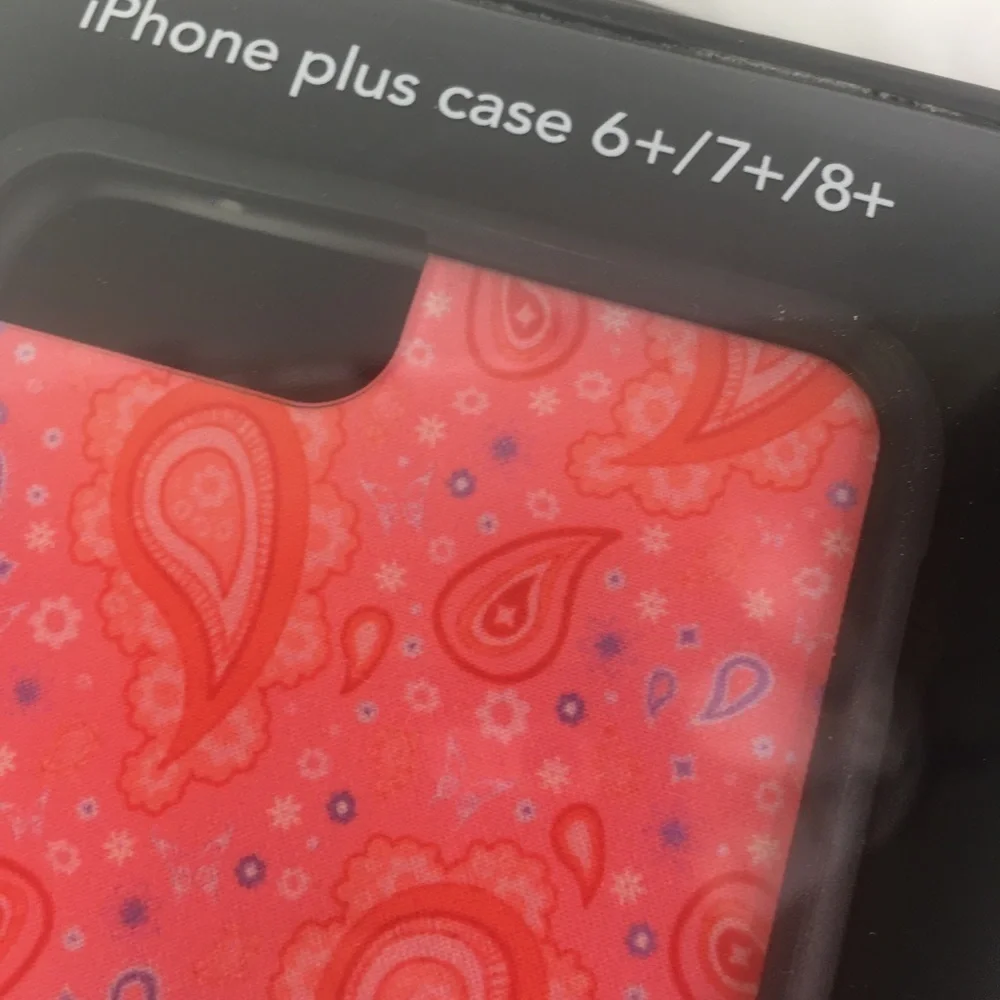New iphone 6+/7+/8+ strawberry paisley wildflower phone case